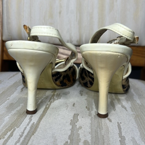!SOLD! MADE IN ITALY Nebuloni Via Dante Animal Print Slip On Heels size 37 - Picture 5 of 6